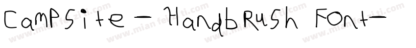 Campsite - Handbrush Font字体转换
